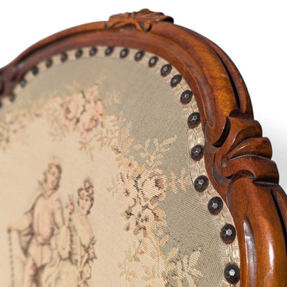 Pair of Vintage French Carved Armchairs