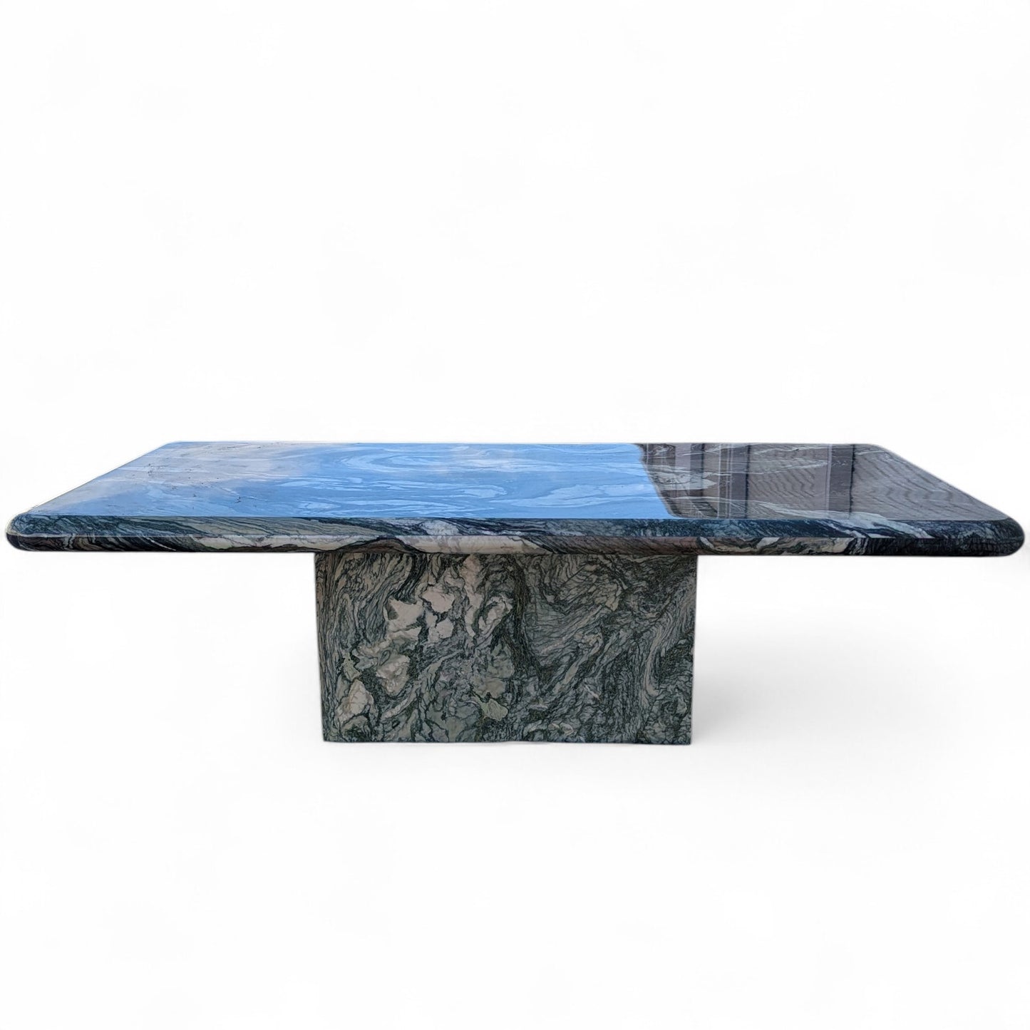 Postmodern Green Marble Coffee Table