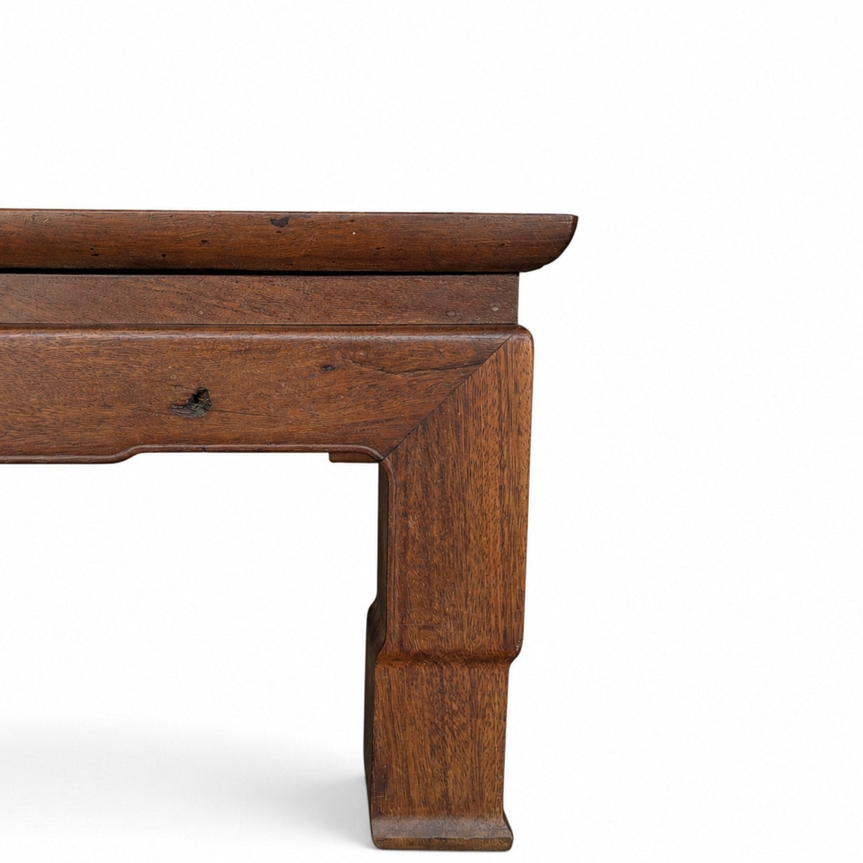 Vintage Asian-Inspired Wood Platform Coffee Table