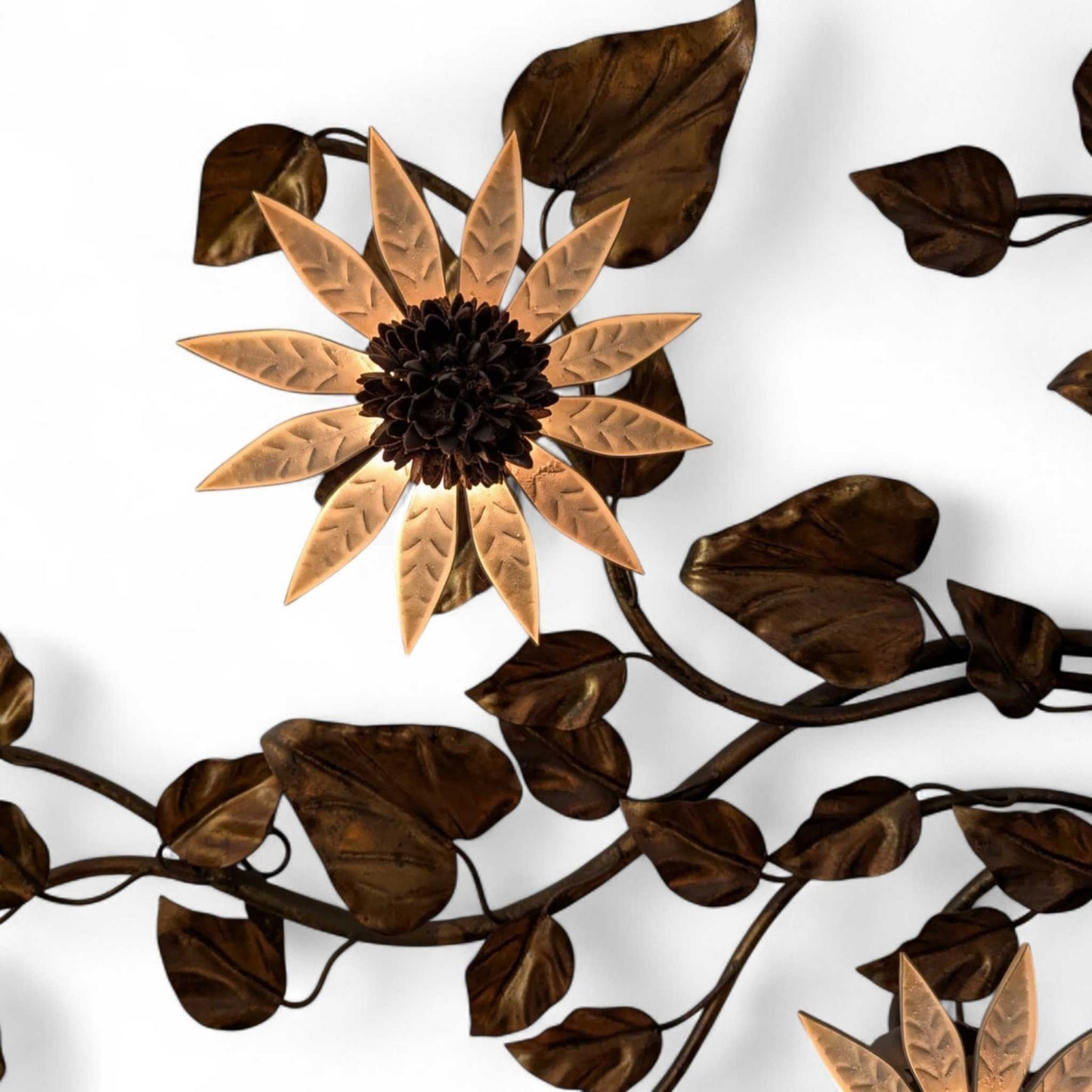 Vintage Italian Sunflower Wall Sconce
