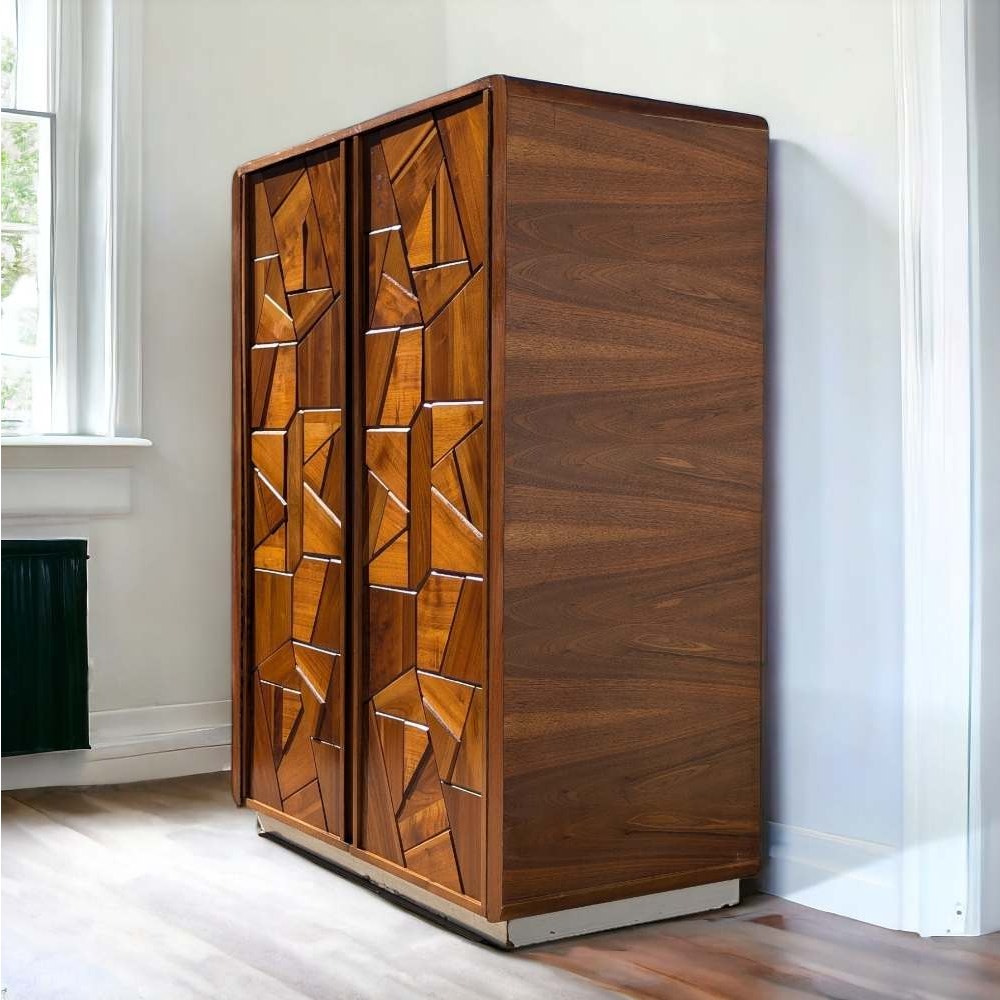 Vintage Brutalist Armoire, C. 1960s, Made in Canada