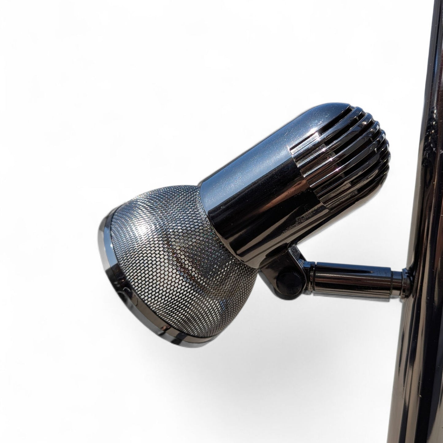 Mid-Century Chrome Floor Lamp with Adjustable Microphone-Style Shades, 1970s