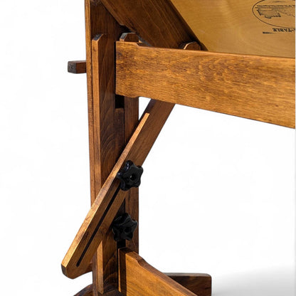 Vintage Versa Tables Adjustable Drafting Table in Solid Wood