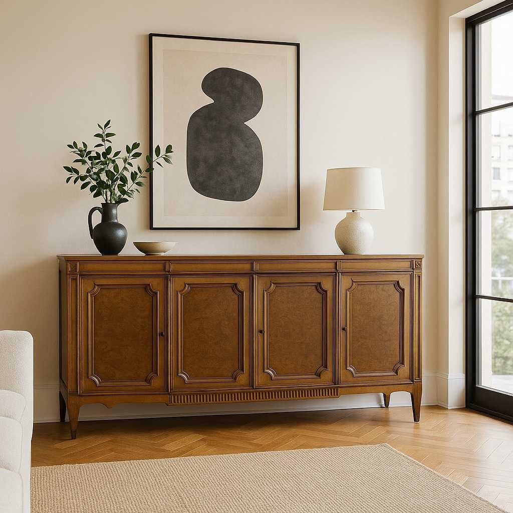 Mid-Century American of Martinsville Walnut Sideboard Buffet