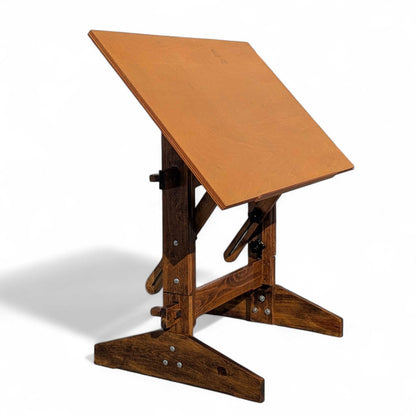 Vintage Versa Tables Adjustable Drafting Table in Solid Wood