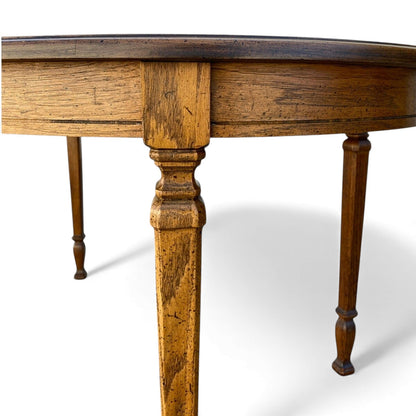 Vintage Oval Dining Table with Leaf, c. 1950s