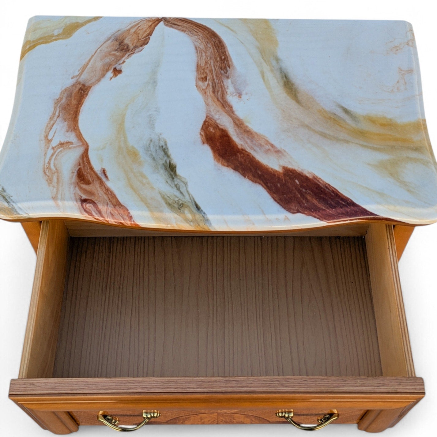 European-Inspired Three-Drawer Nightstand, Late 20th Century