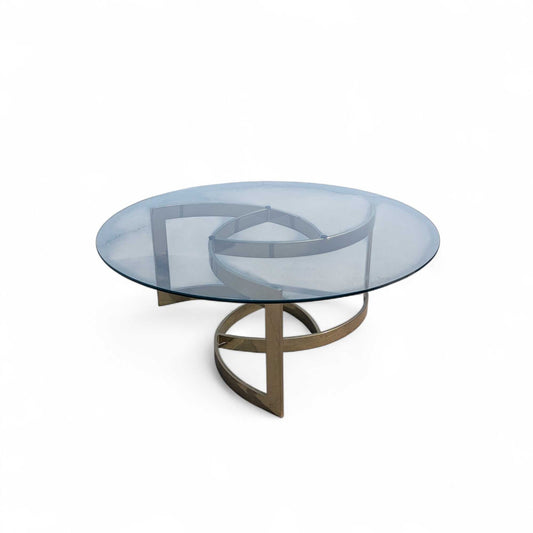 Brass + Glass Coffee Table, c. 1970s