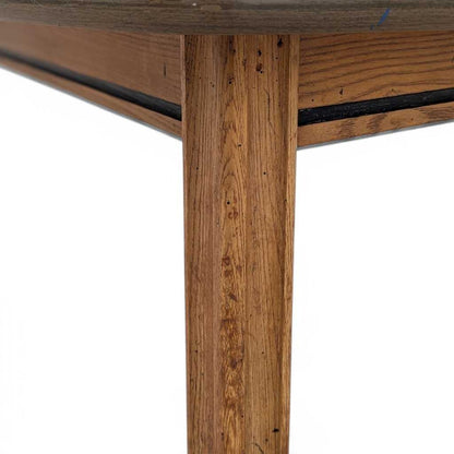 Mid-Century Modern Walnut-Look Laminate Dining Table