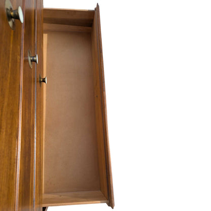 Walnut Chest of Drawers with Brass Pulls, Dresser
