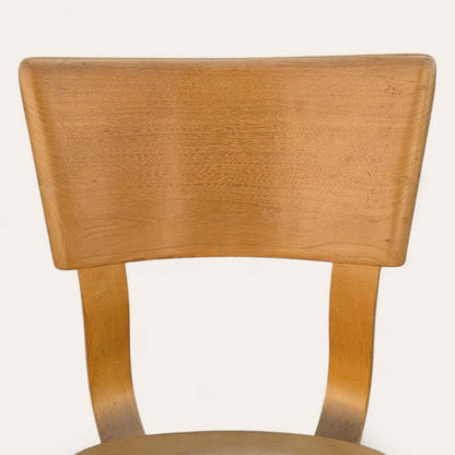 Vintage Dining Chairs by Thonet,  Beech Saddle Seat Dining Chairs, Bentwood, C. 1940s