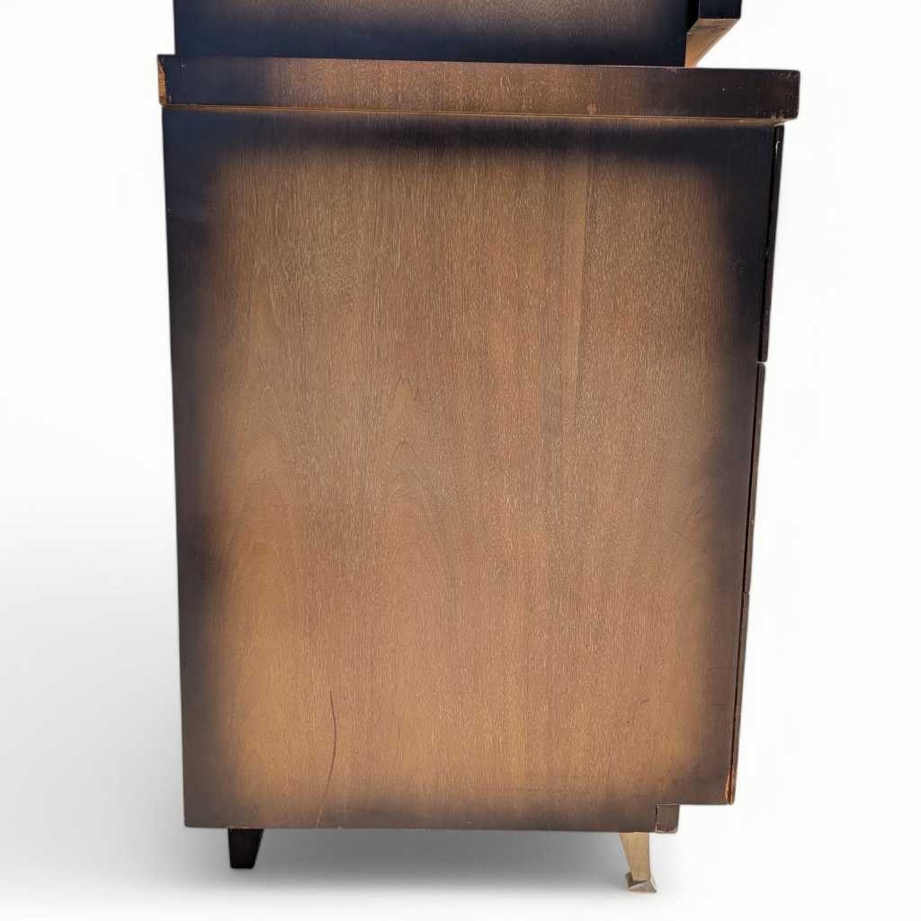 1950s Mid-Century Modern Tallboy Gentleman's Chest with Drop-Front Cabinet