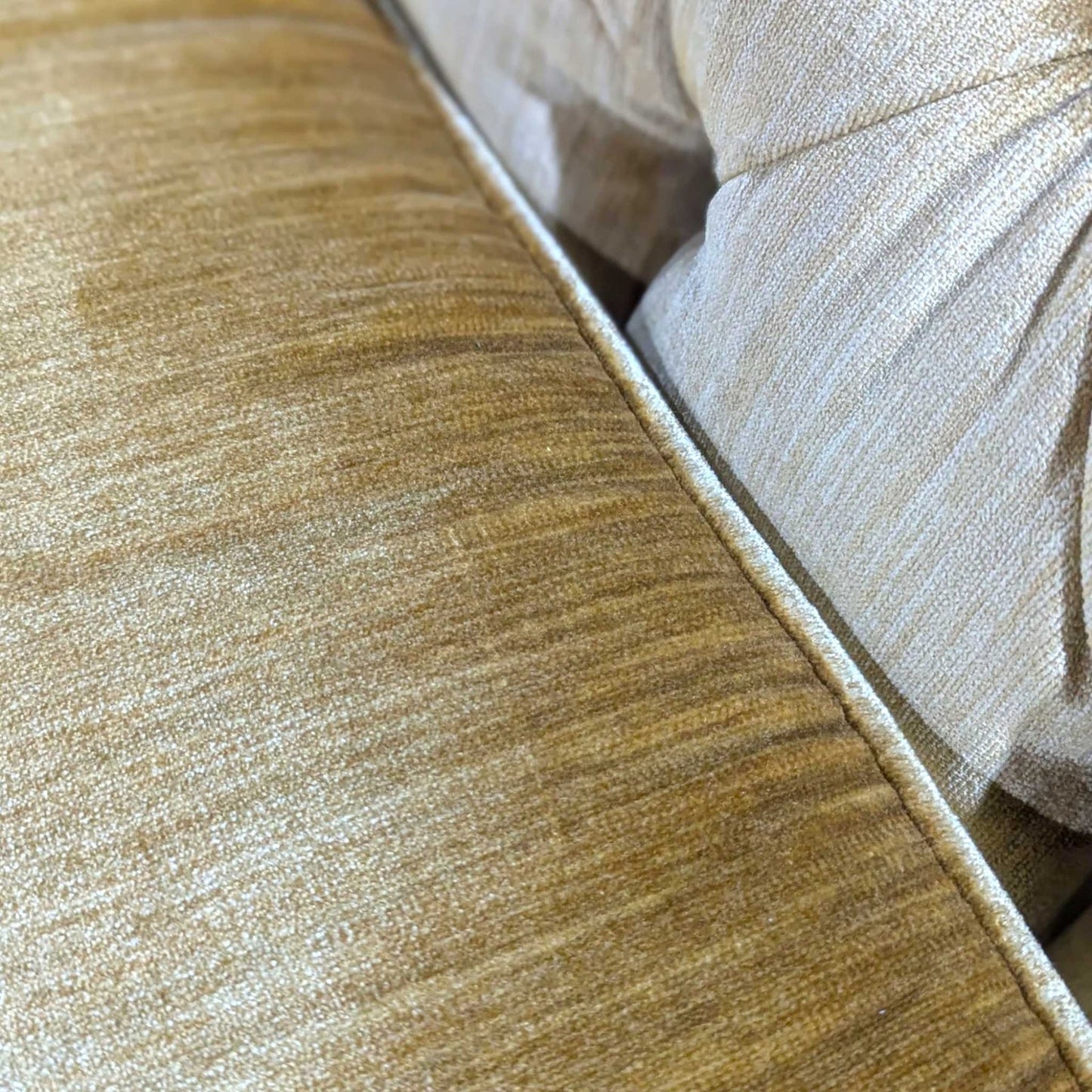 Vintage Hollywood Regency Gold Velvet Sofa