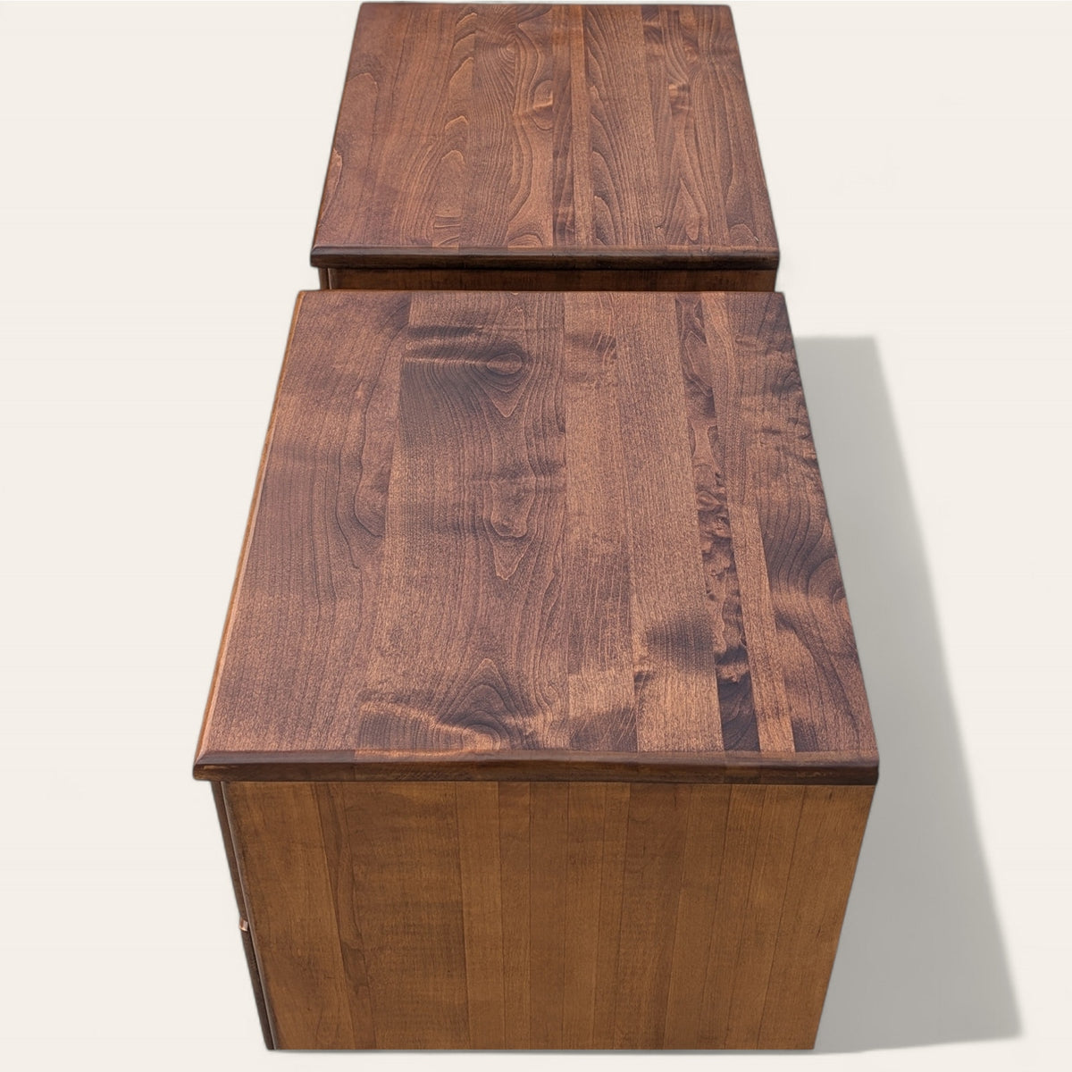 Pair of 1970s Solid Wood Chinoiserie Nightstands