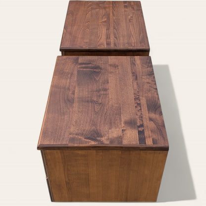 Pair of 1970s Solid Wood Chinoiserie Nightstands