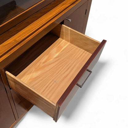 Vintage Bernhardt Oak Hutch Cabinet