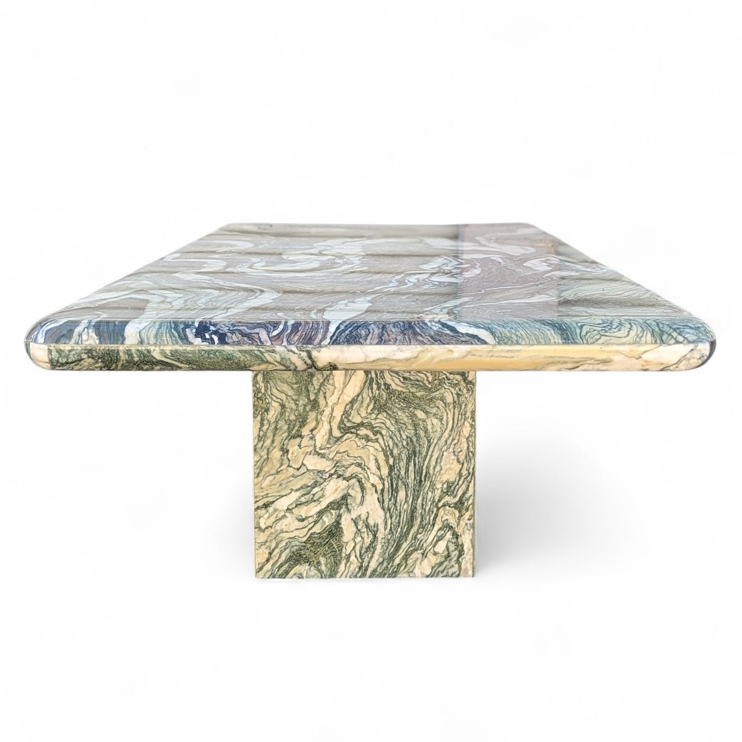 Postmodern Green Marble Coffee Table