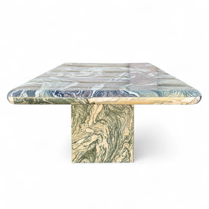 Postmodern Green Marble Coffee Table