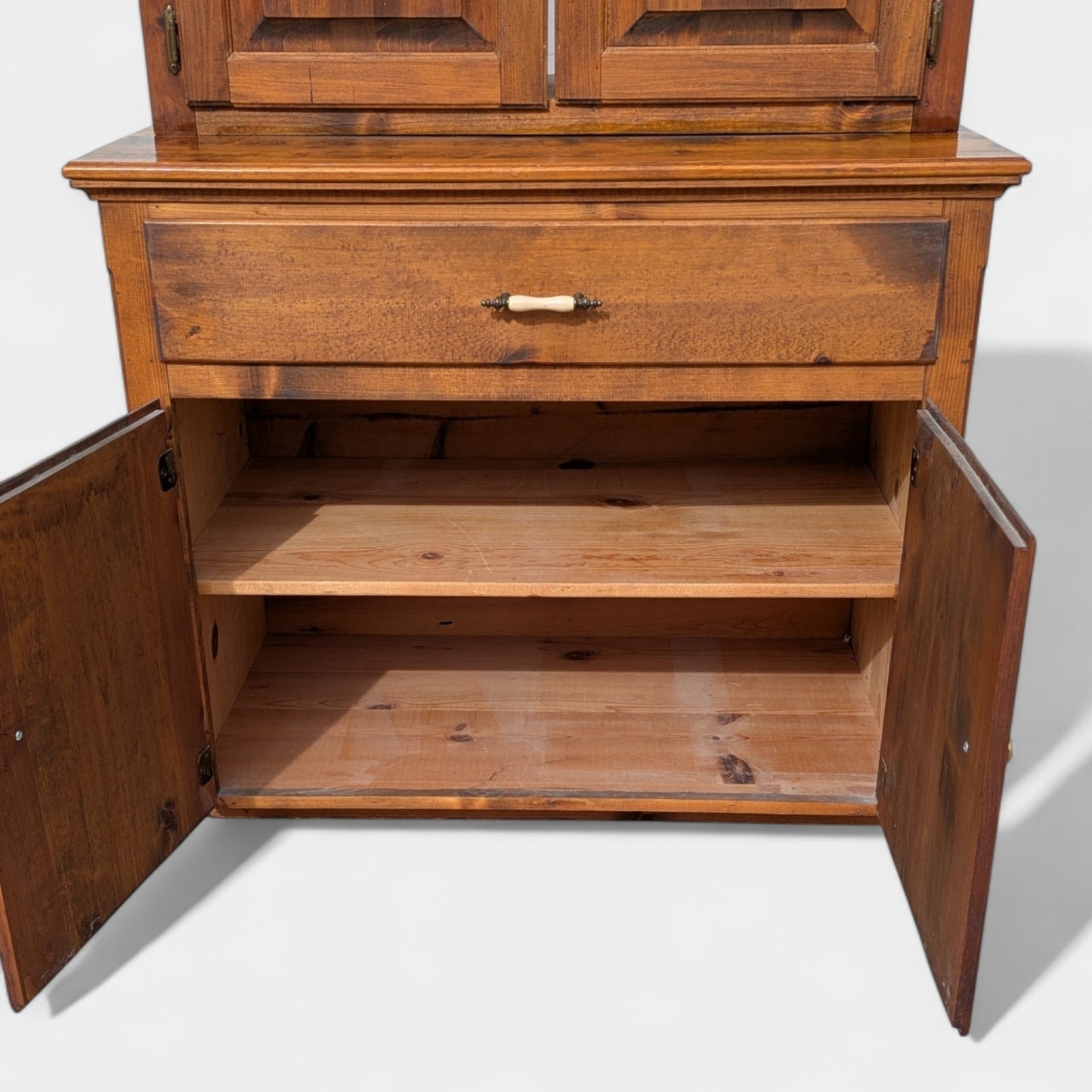 Antique Rustic Cupboard Hutch