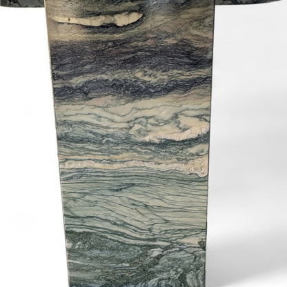 Green Marble Side Tables, Pair c. 1980s