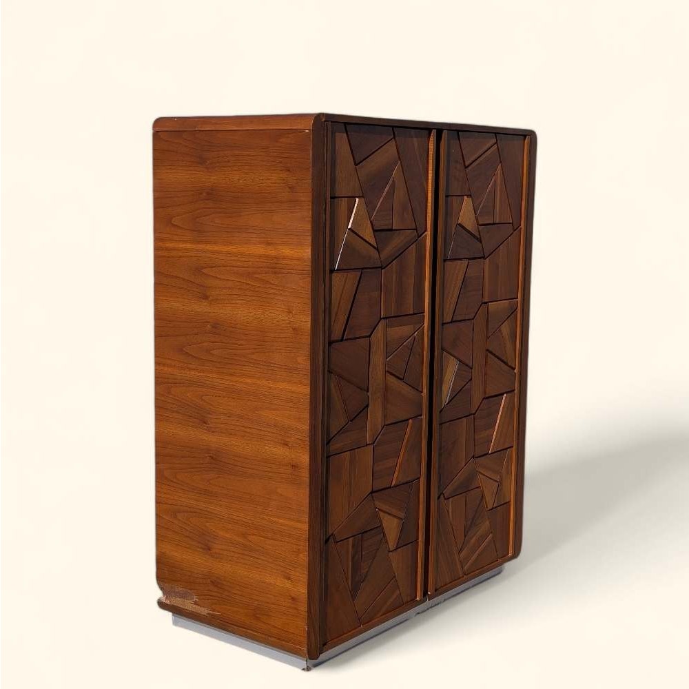 Vintage Brutalist Armoire, C. 1960s, Made in Canada