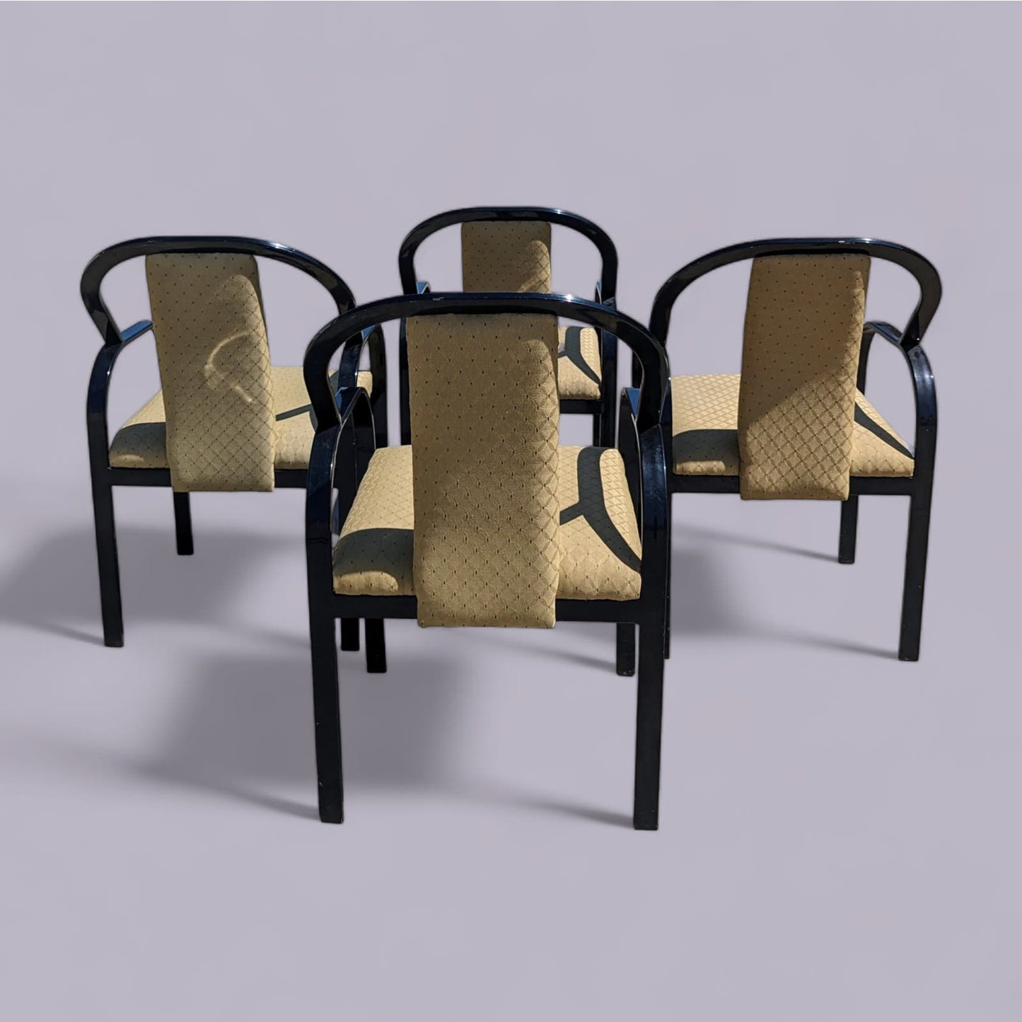 Unique Dining Chairs, Postmodern, Fabric, 80s, Metal Frames, Unique, Kitchen, Italian, Vintage, Mid Century