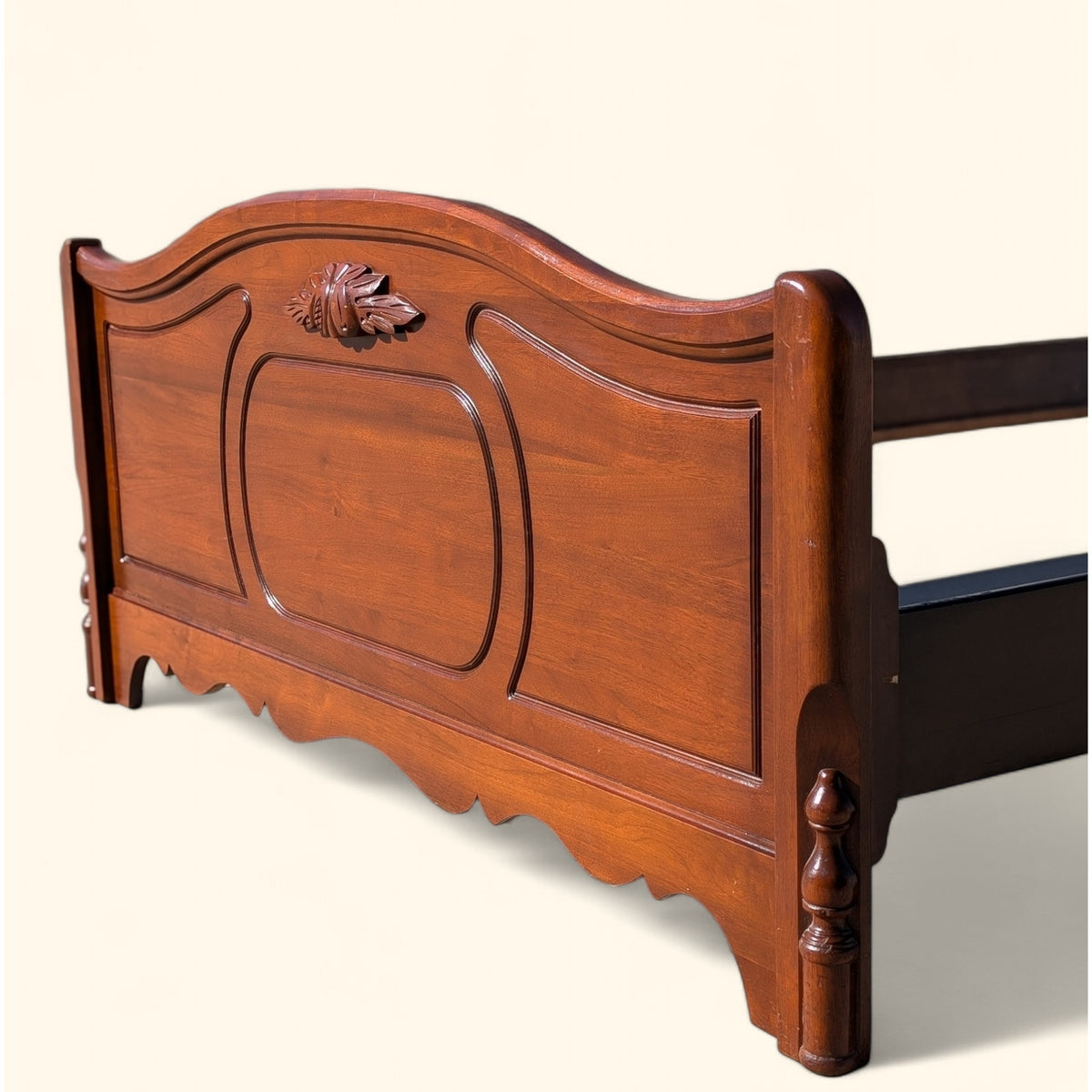 Antique Full-Size Walnut Bed Frame by Abernathy Furniture