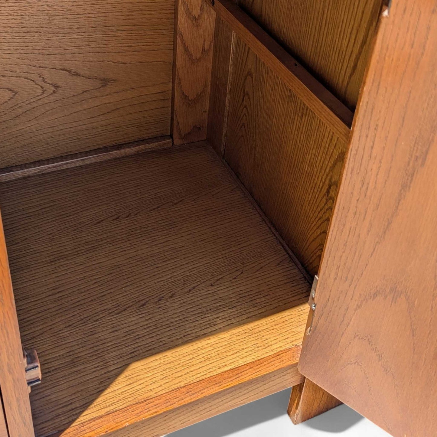 Vintage Bernhardt Oak Hutch Cabinet