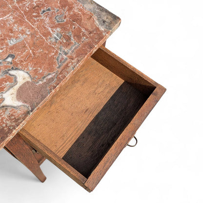 Pair of Antique French Marble Top Nightstands