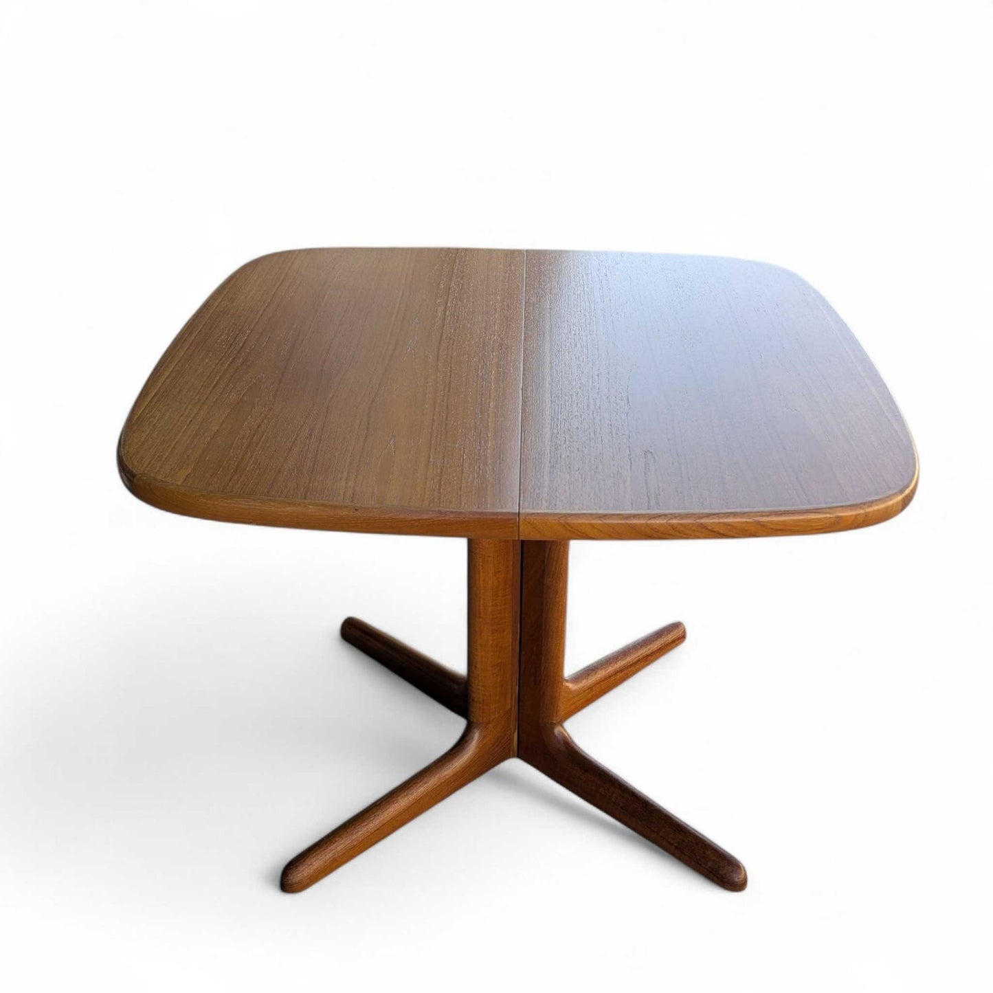 Vintage Teak Dining Table, Rounded Square Top