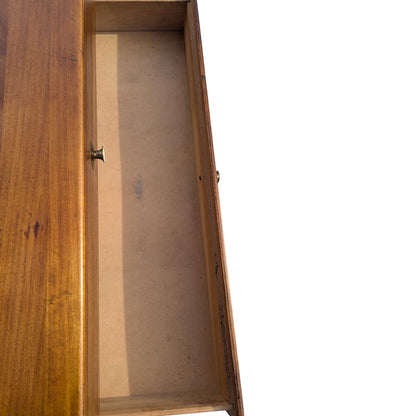 Walnut Chest of Drawers with Brass Pulls, Dresser