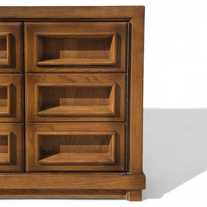 Mid-Century Modern Oak Nightstands- Pair
