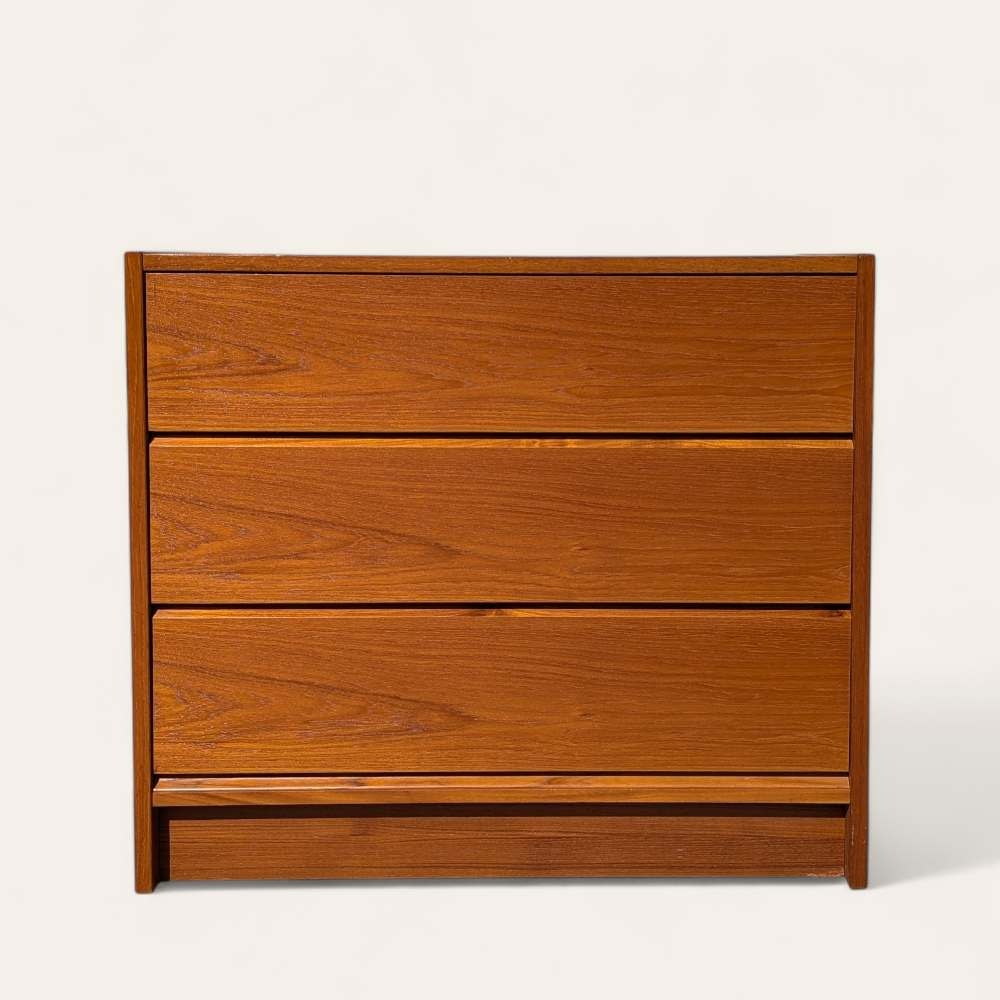 Petite Danish Teak Dresser, Three Drawers