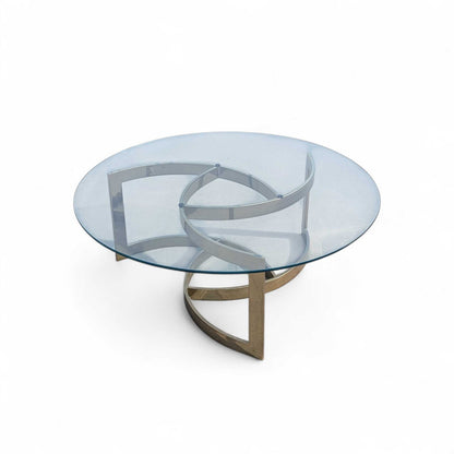 Brass + Glass Coffee Table, c. 1970s