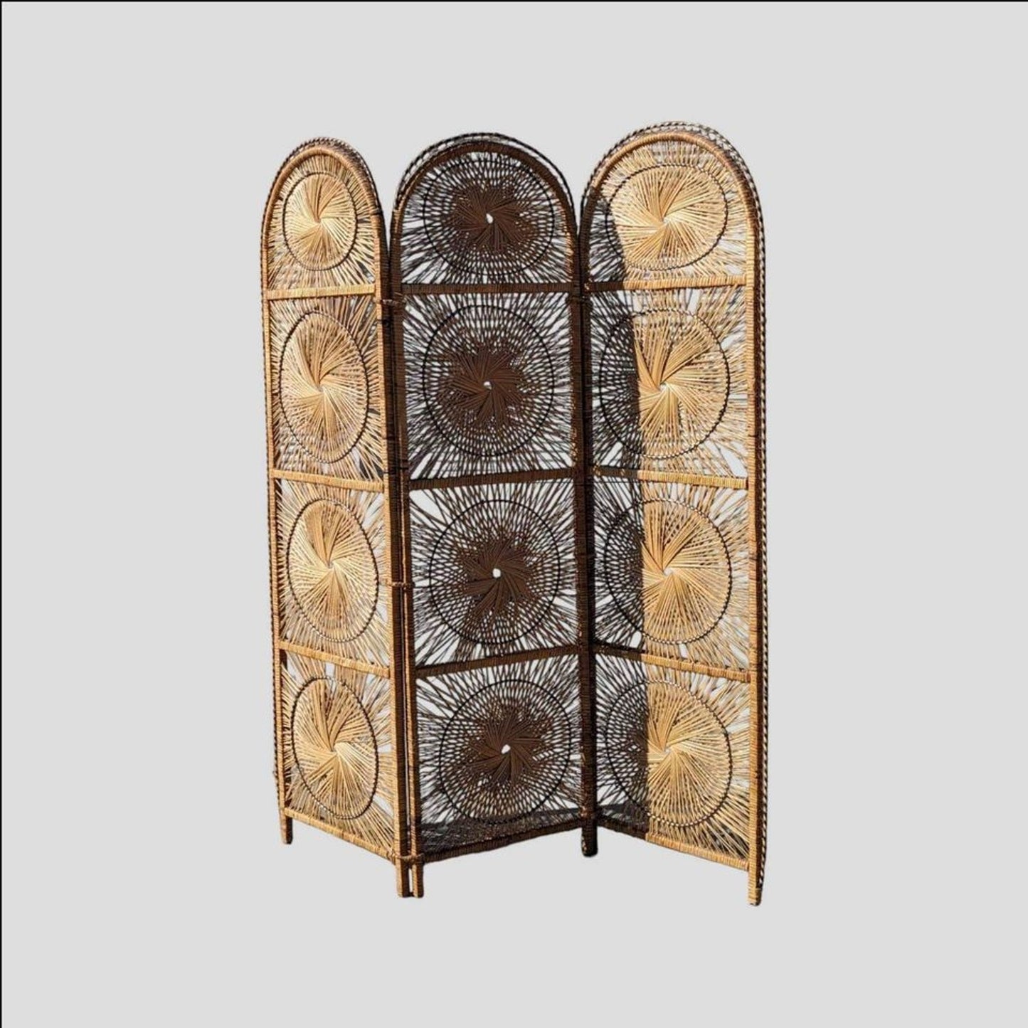 Rattan Room Divider, Starburst, Mid Century, MCM, Boho Chic, Backdrop, Bedroom, Living Room