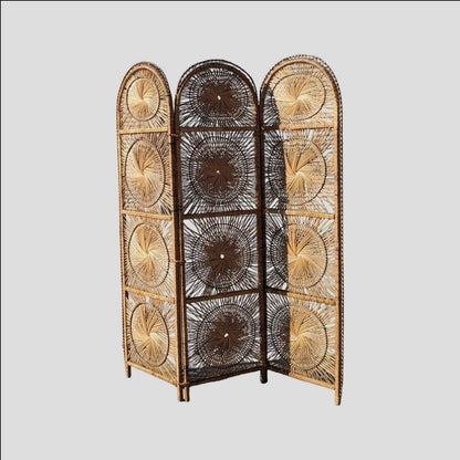 Rattan Room Divider, Starburst, Mid Century, MCM, Boho Chic, Backdrop, Bedroom, Living Room