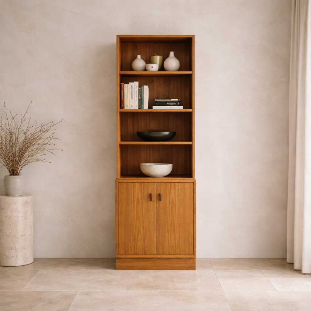 Slim Teak Bookcase – MCM, c. 1970s