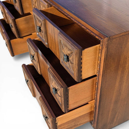 Brutalist Dresser, MCM Lowboy, c. 1970s