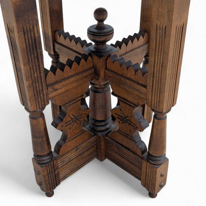 Victorian Carved Wood Side Table