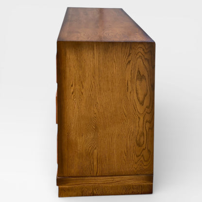 Oak Lowboy Dresser, Brutalist Mid-Century Modern