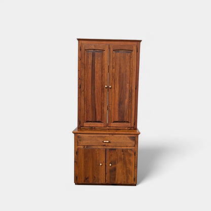 Antique Rustic Cupboard Hutch
