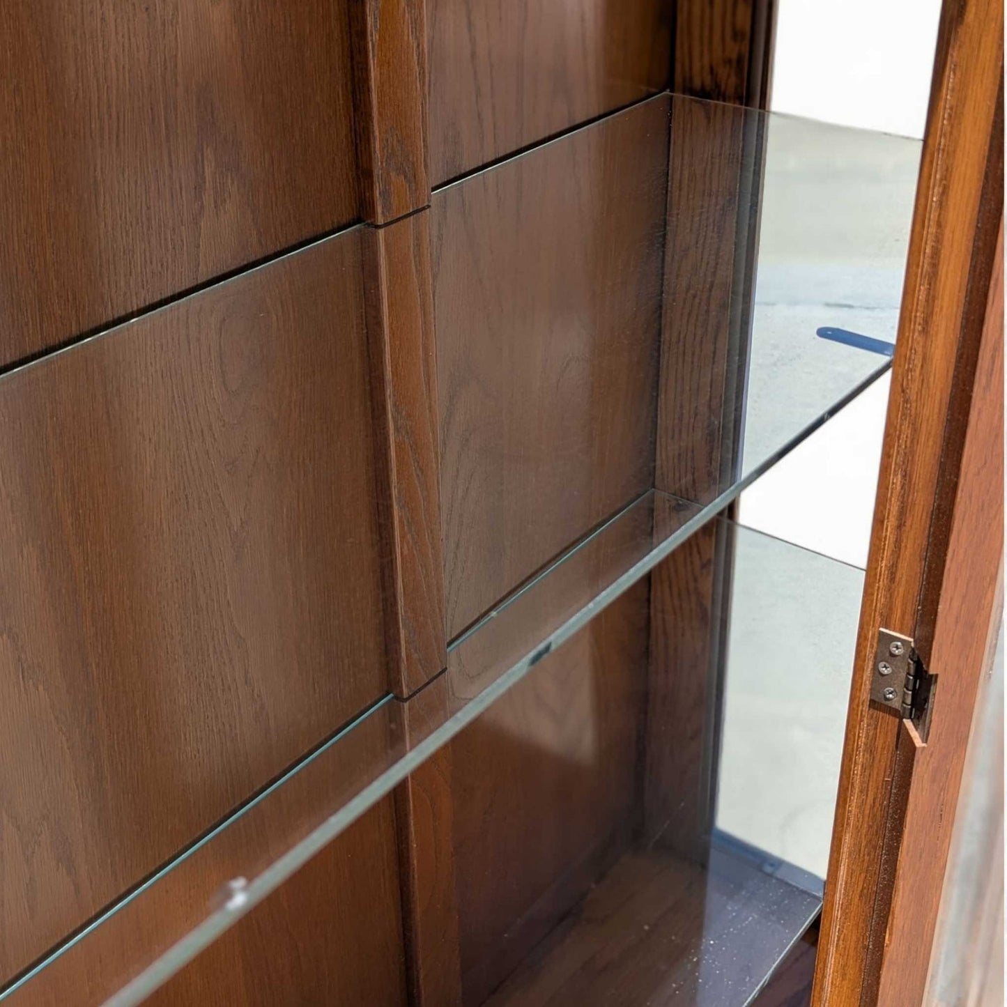 Vintage Bernhardt Oak Hutch Cabinet
