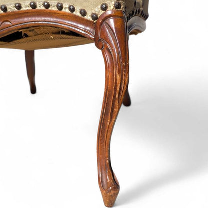 Pair of Vintage French Carved Armchairs