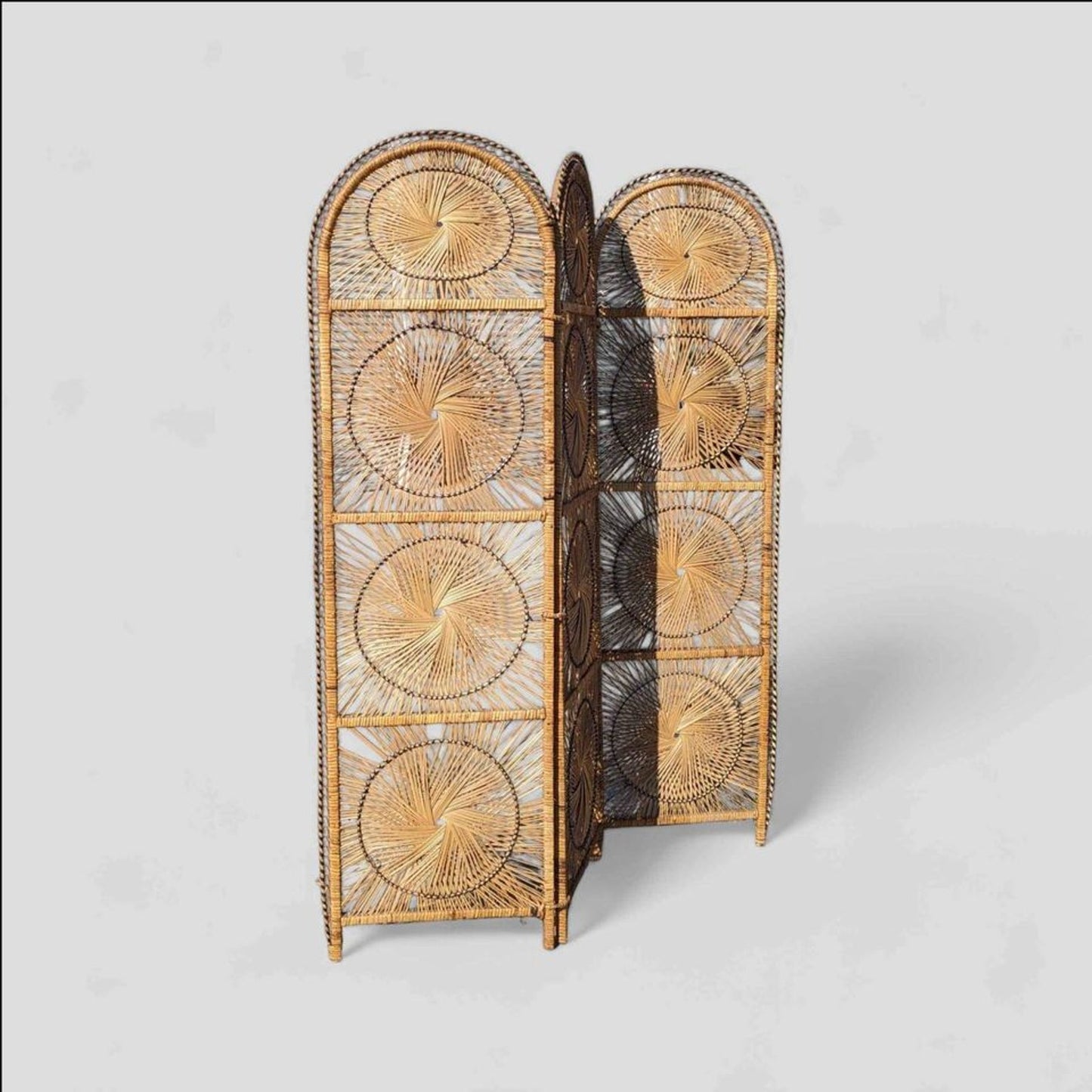 Rattan Room Divider, Starburst, Mid Century, MCM, Boho Chic, Backdrop, Bedroom, Living Room