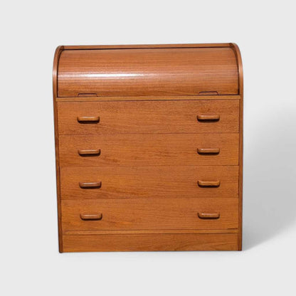 Mid-Century Danish Teak Roll-Top Desk by Egon Ostergaard, 1970s