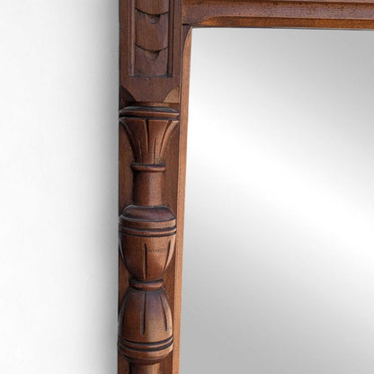Antique Carved Wood Wall Mirror