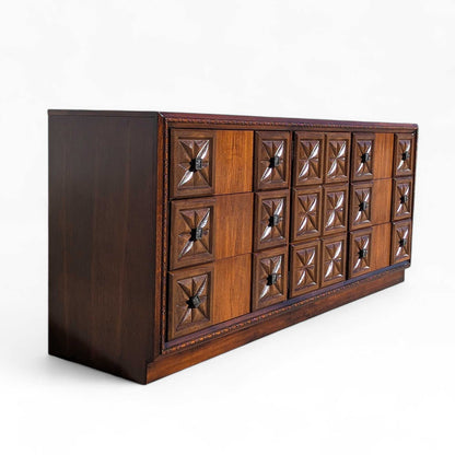 Brutalist Dresser, MCM Lowboy, c. 1970s