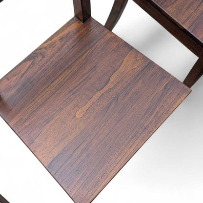 Set of 8 Crate & Barrel Basque Honey Wood Dining Chairs