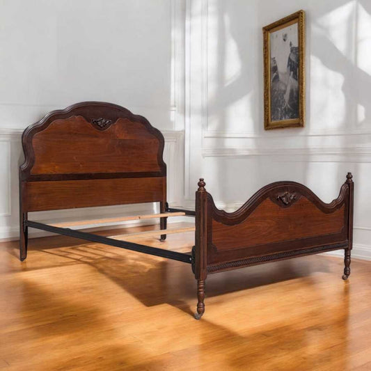 Antique Victorian Walnut Bed – Full Size