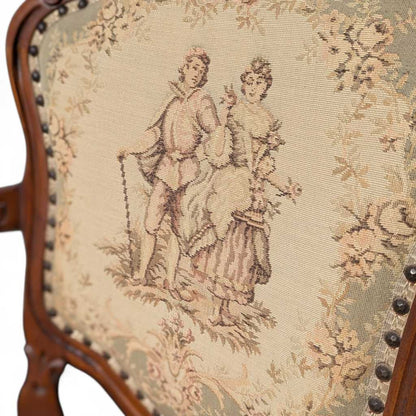 Pair of Vintage French Carved Armchairs